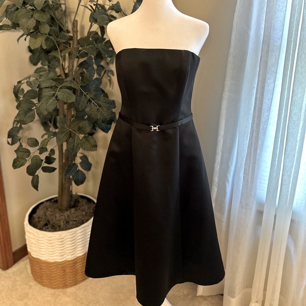 Michaelangelo Black Strapless Dress
